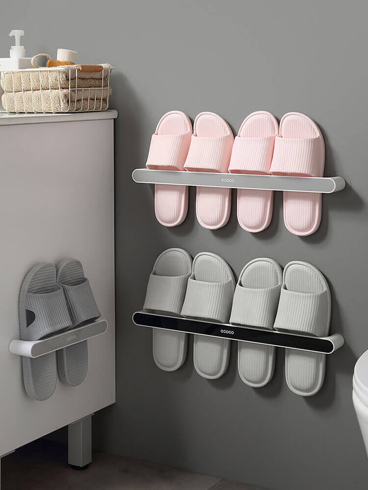 Bathroom Slippers Shoe Rack Hanging Wall-mounted Storage Kitchen Pot Lid