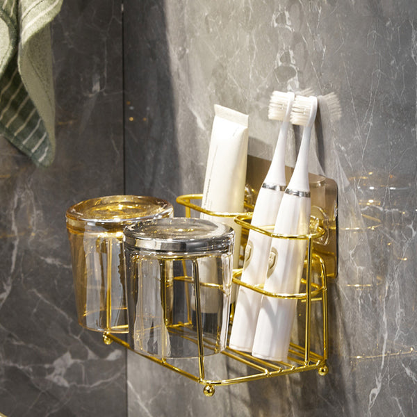 Light Luxury Electric Toothbrush Rack Holder Wall-mounted Countertop Bathroom