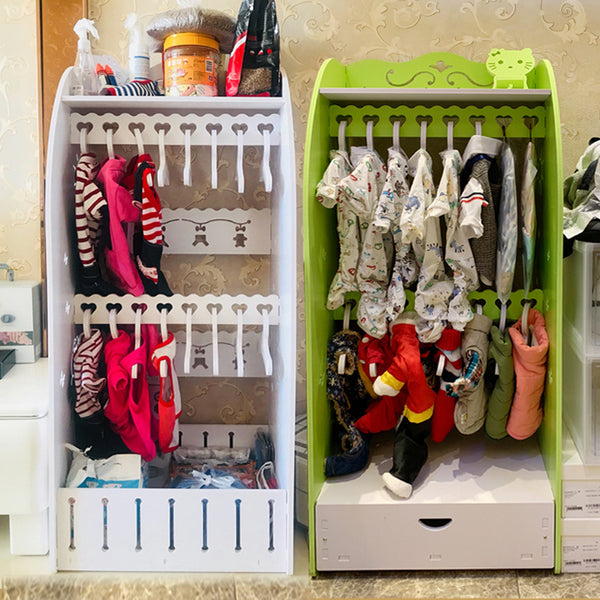 Pet Cat Dog Wardrobe Hanger Multi-layer Storage Clothes Display Cabinet