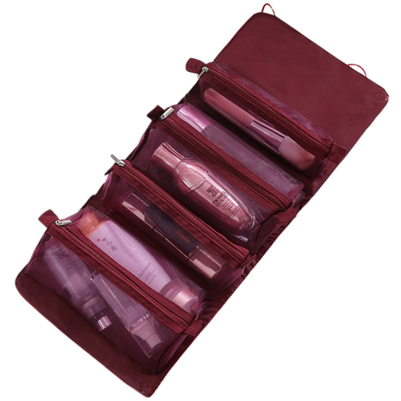 Four-in-one Cosmetic Bag Female Portable Large-capacity Storage Pouch