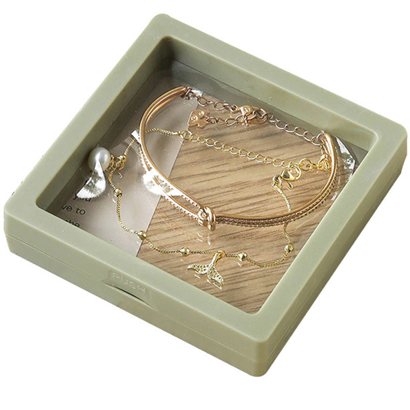 Anti-oxidation PE Film Jewelry Box Necklace Earrings Storage Transparent
