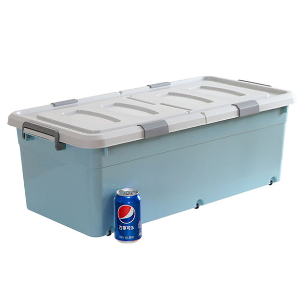Under-bed Storage Box With Wheels Ultra Thin King Size Organize Clothes Quilts