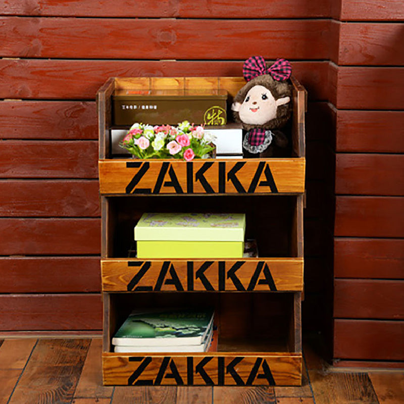 Solid Wood Thickened Vegetable Fruit Kitchen Rack Storage Basket Zakka