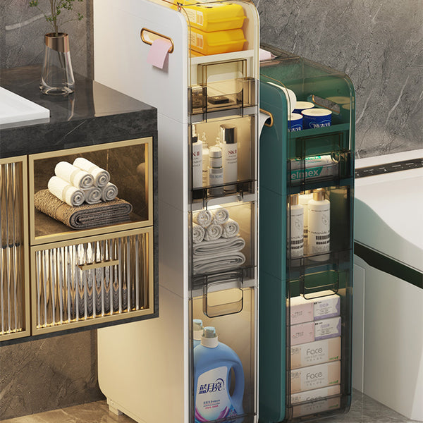 Bathroom Storage Multi-layer Cabinet Toilet Locker Drawer Removable Trolley