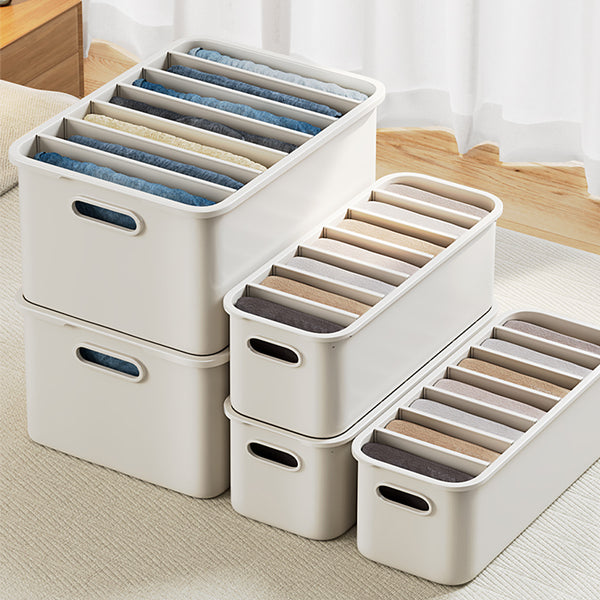 Clothing Pants Adjustable Separation Well Compartment Storage Box