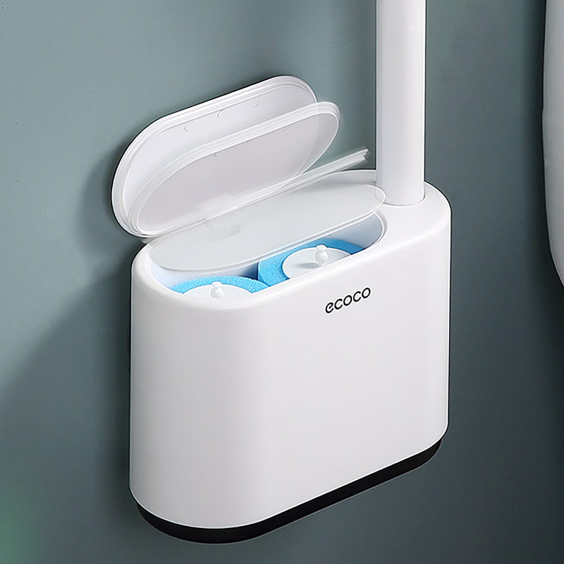 Automatic Lid Opening Disposable Wall-mounted Cleaning Toilet Brush Storage