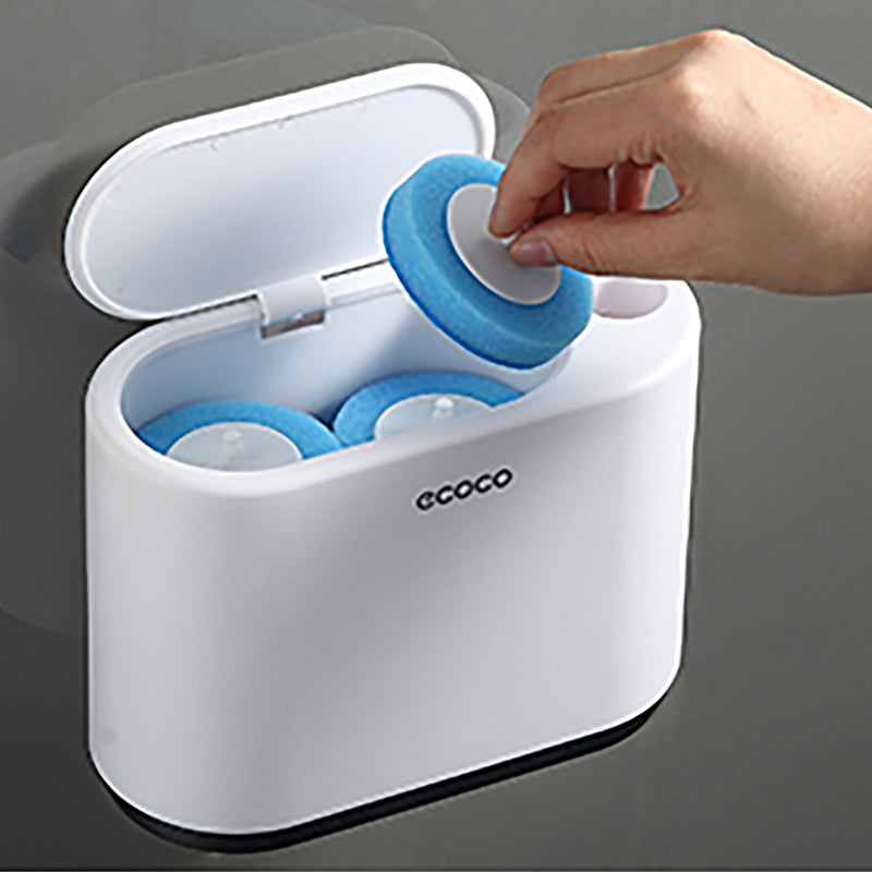 Automatic Lid Opening Disposable Wall-mounted Cleaning Toilet Brush Storage