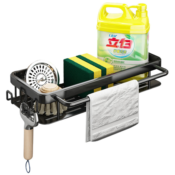 Kitchen Bathroom Storage Rack Punch-free Wall-mounted Drain Basket Sink