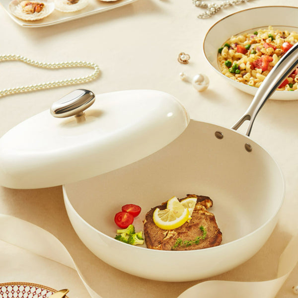 Cobblestone Pebble Non-stick Pan Household Wok Induction Cooker Pot Velosan