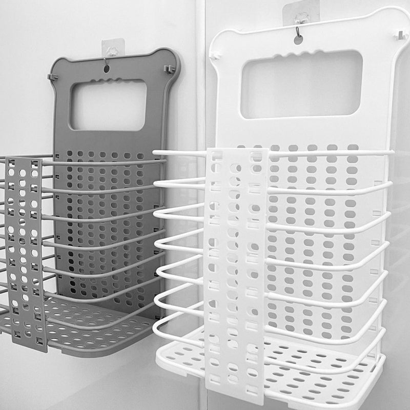 Laundry Basket Wall-mounted Foldable Hanging Folding Clothes Storage Rack