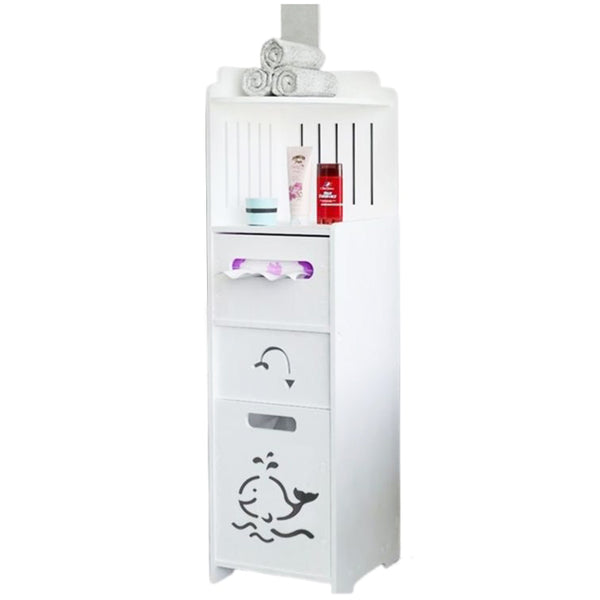 Bathroom Side Corner Toilet Rack Cabinet Narrow Shelf Floor Storage Locker